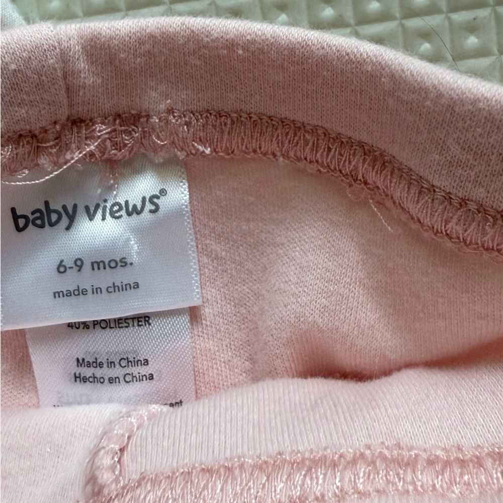 Carters|Baby girl White Floral Embroidered Top w ruffles & Pink Leggings•••9M - Picture 4 of 5